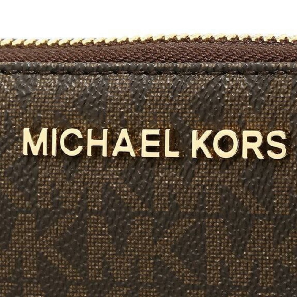Michael Kors Jet Set Travel Large Travel CONTINENTAL Wristlet-Wallet Brown - Picture 7 of 11